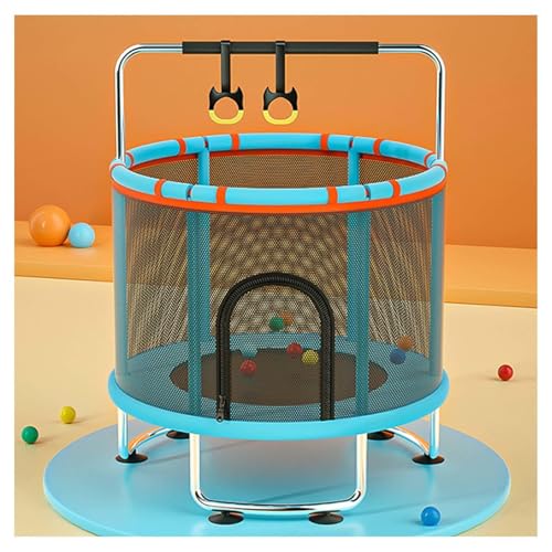 Cama elástica para niños con red de seguridad de hasta 250 kg, incluye columpios, perfecto para niños y niñas y diversión para jugar en familia