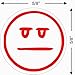 Supply360 AS-IMP2007 Teacher Stamp - Straight Face Smily Face, Red Ink, Durable, Light Weight Self-Inking Stamp, 5/8