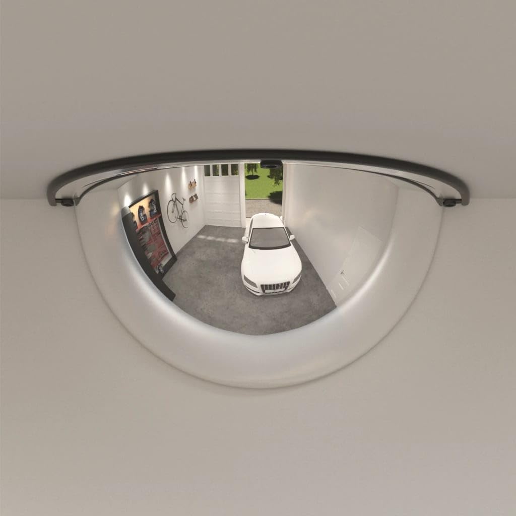Miroir de Circulation Convexe Lot de 2, Miroir Routier de Sécurité en demi-dôme 2 pcs Ø30 cm Acrylique