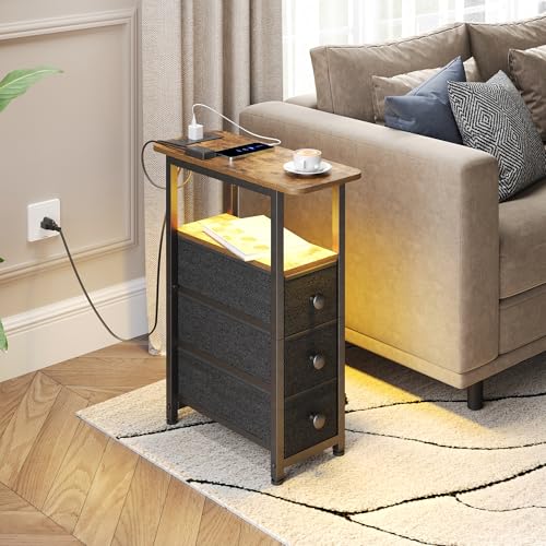 Dalemhome End Table With Charging Station thumb #1