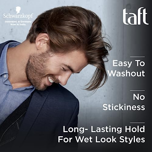 Image of Schwarzkopf Taft Wet Hair Gel, 24-hour wet look effect, Extra Hold 3 with no stickiness