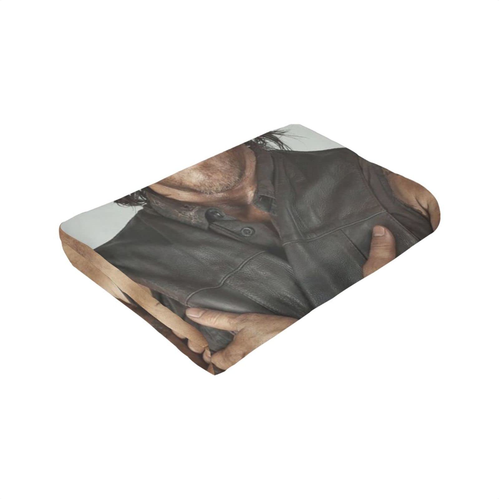 Coperta In Pile Morbida NORMAN REEDUS - Per Divano, Auto, Campeggio, Viaggi, Diverse Misure