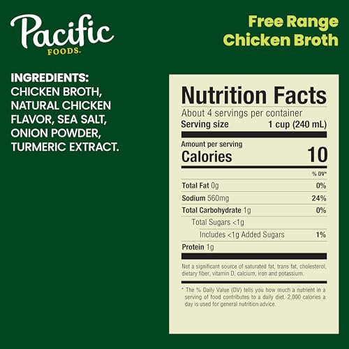 Pacific Foods Free Range Chicken Broth, 32 oz Carton - Thumbnail 2