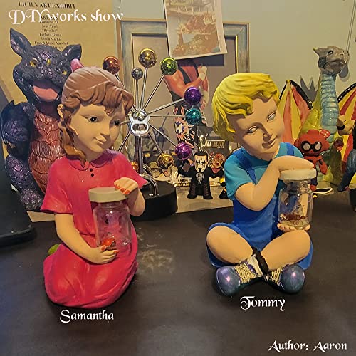 Tiemahun Garden Solar Children Statues – Boy & Girl Statues Creative Resin Kids Figurines Art Sculptures For Outdoor Lawn Patio Yard Decor, Ornament Decoration Gift (Girl) #TOP2
