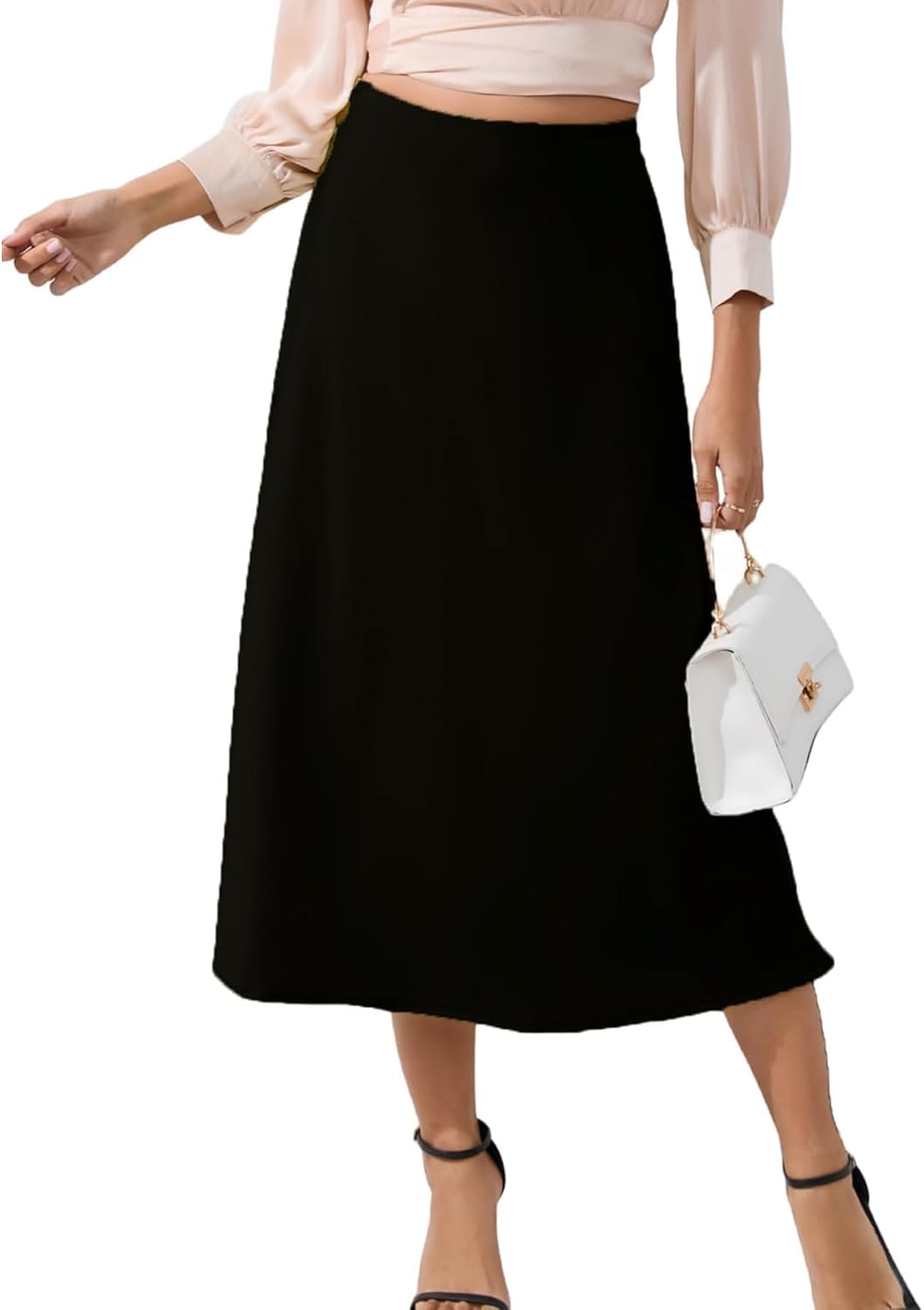 Satin Midi Skirt for Womens Wedding Guest Dress Egypt Ubuy