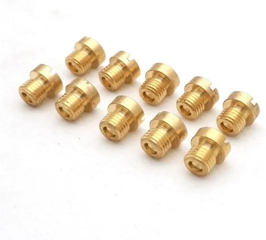 10pcs Carburetor Main Jets M6 M5 6mm 5mm Thread for DellOrto BGM Motoforce - Injector Nozzle Sizes 50-200(112-135 (M5))