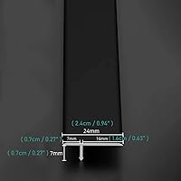 Vista 2 de Tira de transición de piso de umbral de metal modelo T, tira de cobertura espaciadora de costuras para suelos