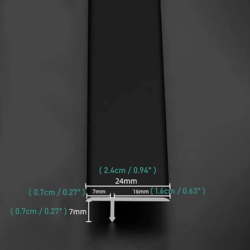 Miniatura 2 de Tira de transición de piso de umbral de metal modelo T, tira de cobertura espaciadora de costuras para suelos de