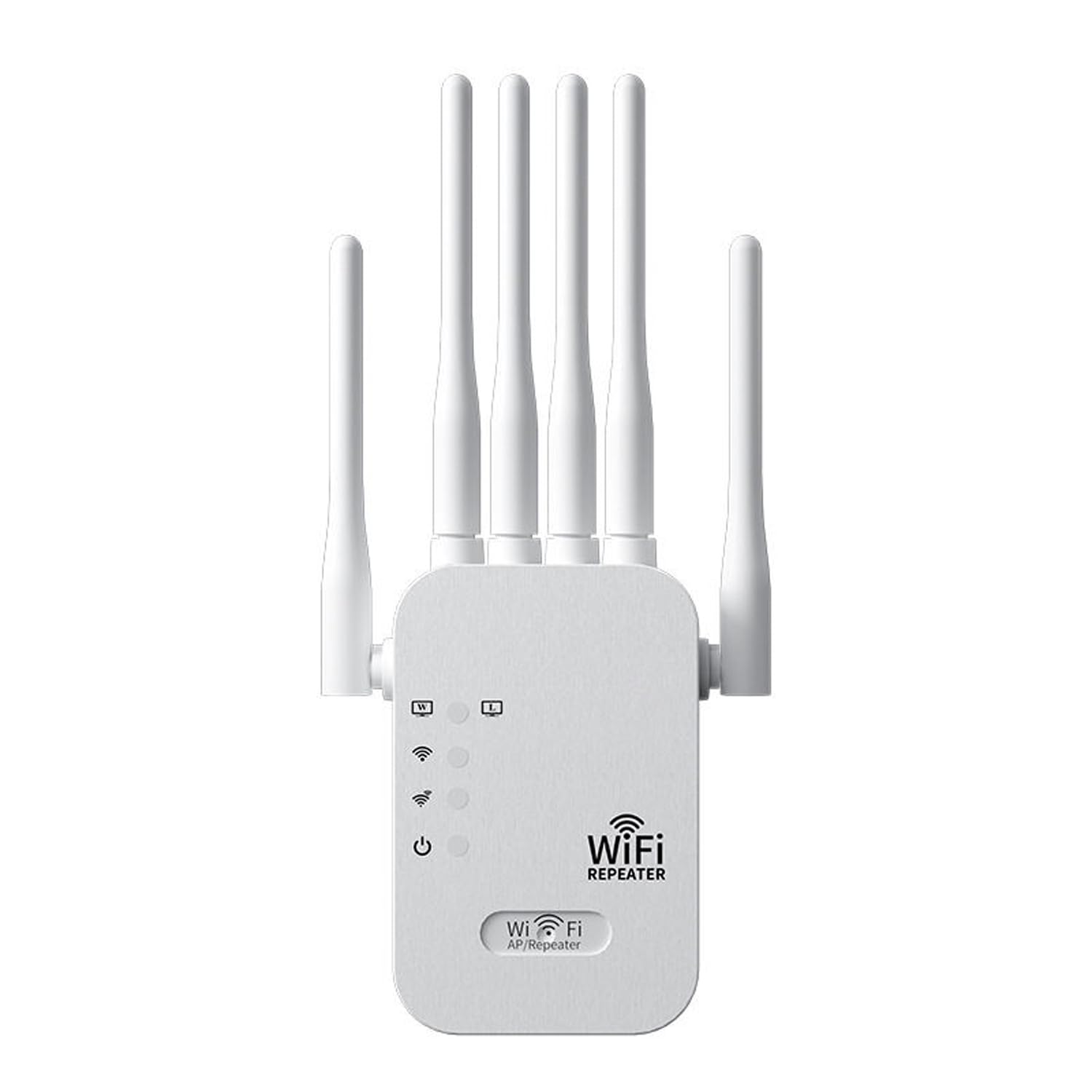 gianac wifi repeater wireless signal booster, dual band wifi extender for home, wifi 6 range extender with ethernet port, 6 antennas, supports 60 devices