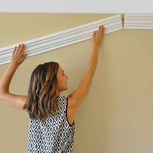 Creative Crown | 48 Ft of 3.5" Bennett Foam Crown Molding kit W/precut Corners 4 Inside and 1 Outside (Made in USA - Available in 5 Other Styles and Sizes) - Thumbnail 4