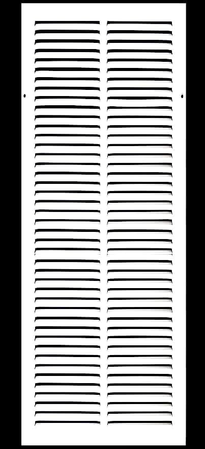 HVAC Premium 8'' x 32'' [Duct Opening] Flat Stamped Steel Return Air Grille - Sidewall and Ceiling - HVAC Vent Duct Cover - White [Outer Dimensions: 9.75''w X 33.75''h] 8 X 32