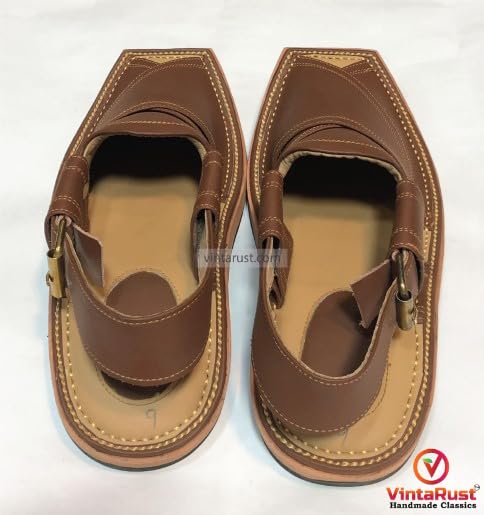 Dark Brown Peshawari Chappal For Men, Durable and Comfortable Shoes, Kaptaan Chappal, Handmade Peshawari Sandals For Gents3