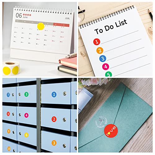 Étiquettes rondes de 1,9 cm pour code couleur en 6 rouleaux de 500 pièces - 6