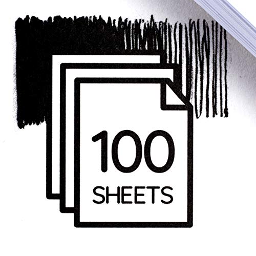 Spiral Sketch Pads for Drawing - Mixed Media Sketch Book, 5.5\" x 8.5\", 100-Sheets, (100gsm) Perforated - Pack of 3 - Thumbnail 5