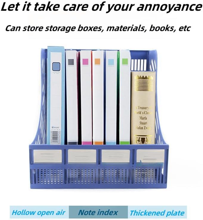 Miniatura 4 de Organizador de archivos multifuncional, organizadores de escritorio de 4 compartimentos y almacenamiento, organizador de escritorio para oficina,