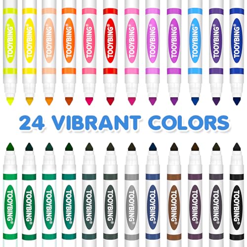 Image of Washable Markers Bulk (144 Count, 6 Box), Broad Line Markers for Kids with Conical Tip, Assorted Colors, Drawing Essential for School Classroom, Student Must Have for Coloring Book, Art Craft Supplies