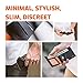 SlimFold MICRO Minimalist Front Pocket Vegan Slim Wallets for Men (RFID Blocking Black/Orange)