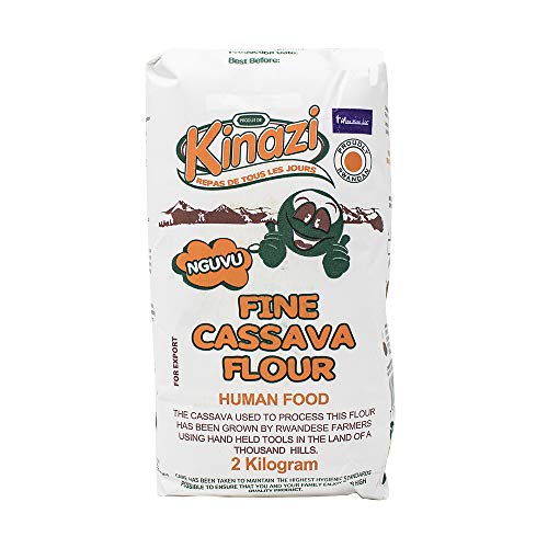 Kinazi Cassava Flour (Fufu), Premium Cassava Flour 4.4 Lbs, Batch Tested And Verified Gluten Free, Perfect For Gluten Free Baking And Cooking Ugali #TOP30