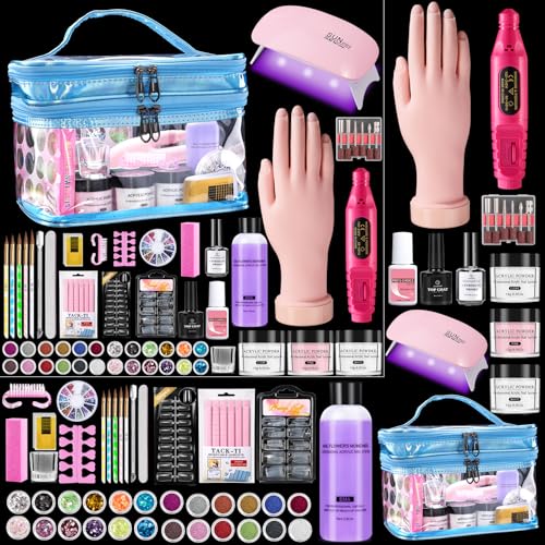 Nail Kit for Beginners with Everything: Professional Acrylic Powder Liquid
