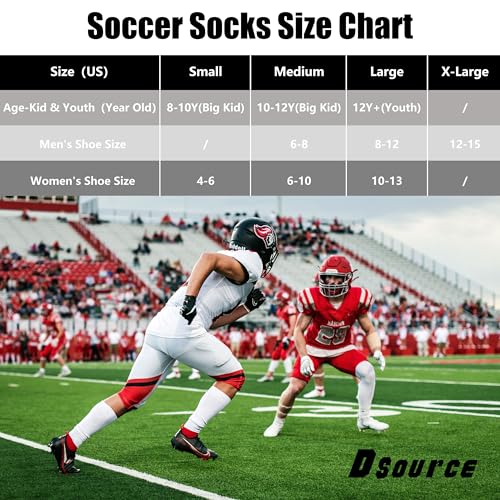 Dsource Unisex Soccer Socks, Knee High Solid Baseball Football Sports Team Socks2