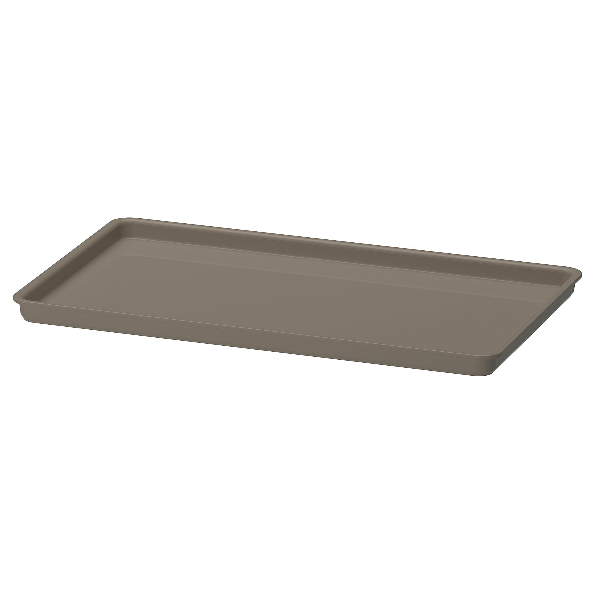 Couvercle KUGGIS gris foncé beige 18x26 cm pour boîte de rangement
