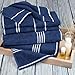 Lavish Home 8PC Bathroom Towels Set - 575GSM 100% Cotton Bathroom Essentials with 2 Bath Towels, 2 Hand Cloths, 2 Wash Cloths, and 2 Fingertip Fabric for Shower, Gym, Dorm and Spa (Navy)