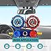 Easy Carry Automotive Refrigerants Charging Set Multiple Function Pressure Meter & Secure Connector for R22 R134 R404 R410 Automotive Recharges with Pressure Gauges