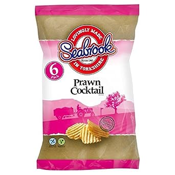 Seabrook Crinkle Cut Prawn Crisps 25g x - 6 per pack