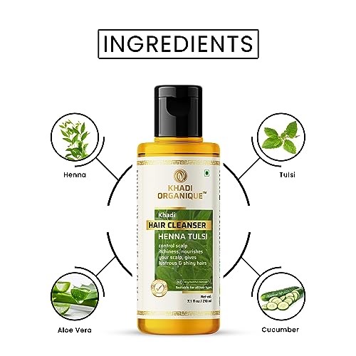 Image of Khadi Organique Henna Tulsi Hair Cleanser (Shampoo) Pack Of 1