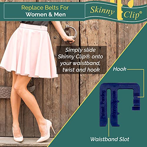 Waistband Tightener - Replace Belts For Women & Men - Hold Up Your Pants - Waist Cinch Clip - 4 Pack4