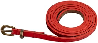 Women's Leather Belt, Slim Women's Leather with Golden Buckle, Beige