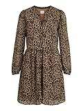 tiger kleid fasching knielang Vila Damen VIAMIONE L/S Dress/SU-NOOS Kleid, Tigers Eye/AOP:LIA, 36
