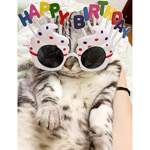 image for Davinqi 2 Pack Happy Birthday Party Sunglasses - Number Crystal Frame,