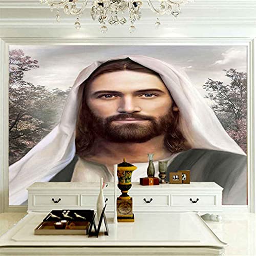 Papier peint DIY portrait de Jésus 150x105 cm autocollant - 4