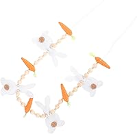 Vista 1 de Guirnalda de conejo, cuentas de oración de madera, pancarta de Pascua, guirnalda de cuentas de Pascua, decoración de fiesta de Pascua, zanahoria