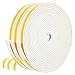 fowong Burlete Ventana Espuma 6 mm(W) X 3 mm(T), Tira Espuma Sellado Burlete Ventana Junta Burlete Goma Cinta Sellado Llenar Vacío Bloquear Hueco por unos 0,5 cm Foam Tape 5 m Largo X 3PCs, Blanco