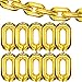 24 Pieces 16 inch Foil Chain Balloons Jumbo Chain Balloons for 80s 90s Hip Hop Retro Theme Birthdays Weddings Graduations Arch Supplies (Gold)