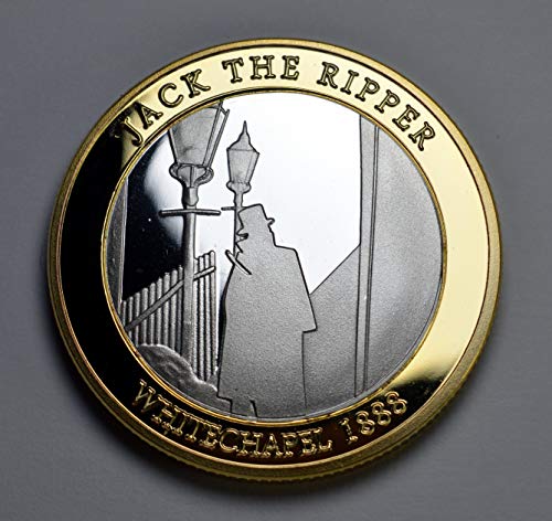The Commemorative Coin Company JACK THE RIPPER .999 Argent et or 24 carats commémoratif en capsule Whitechapel, Londres, Victorien, 1888