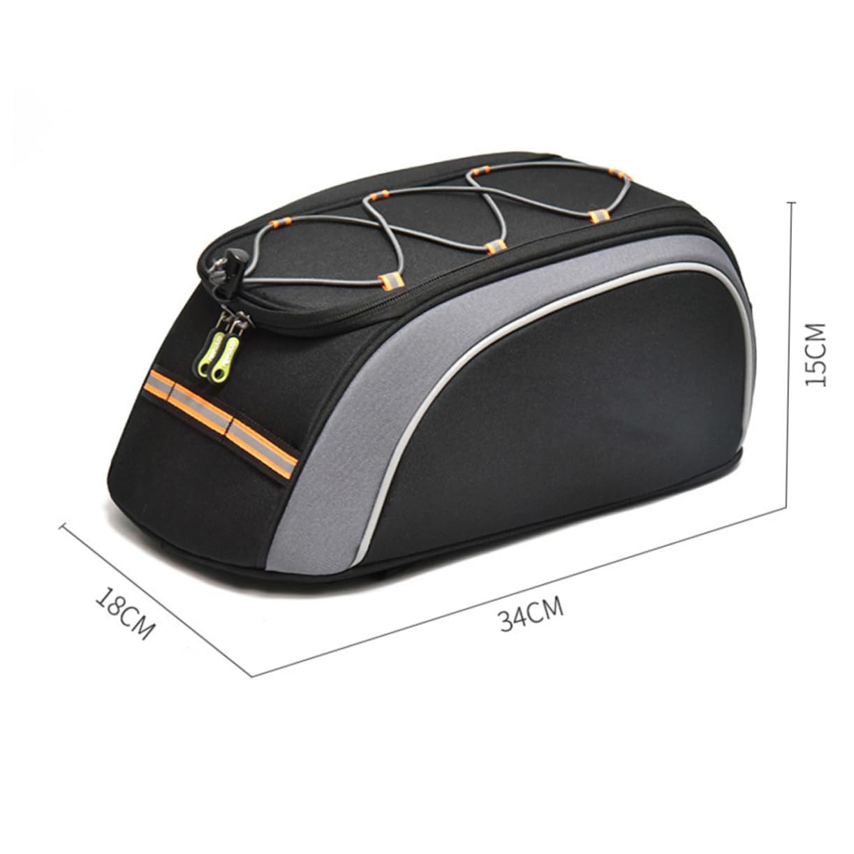 Mipcase 1Pc Backseat Bag Large Capacity Multifunctional Bicycle Container for Cycling Durable Material with Double Zippers for Commuters and Outdoor Activities