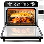 Myssdaw 36L Air Fryer Ovens Large With Rotisserie and Grill 16 in 1 Multi Function XXL Countertop Convection Oven LED Smart Panel 7 Accessories Set Perfect For Family Cooking(1800W)