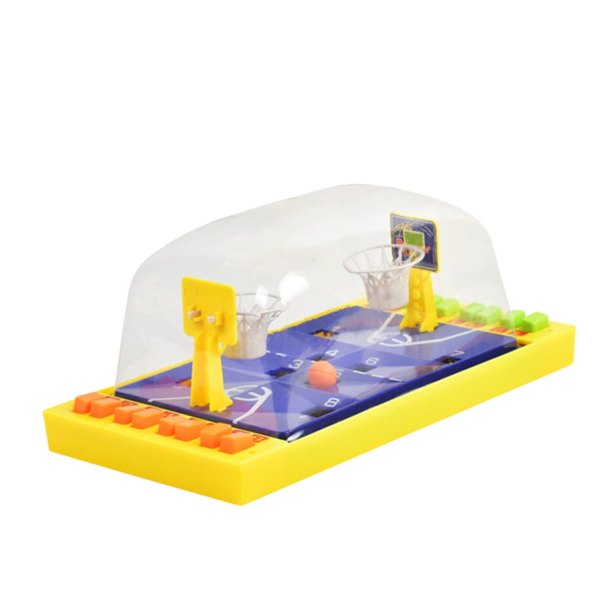 Terrain de Basket Interactif de Table à Deux Joueurs en Plastique Jaune