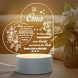 Geschenke für Oma von Enkelin Enkeln, Juratar LED Lampe Nachtlicht Personalisierte Oma Geschenk Geburtstag, Großelterntag, Weihnachtsgeschenke, Muttertagsgeschenke für Oma