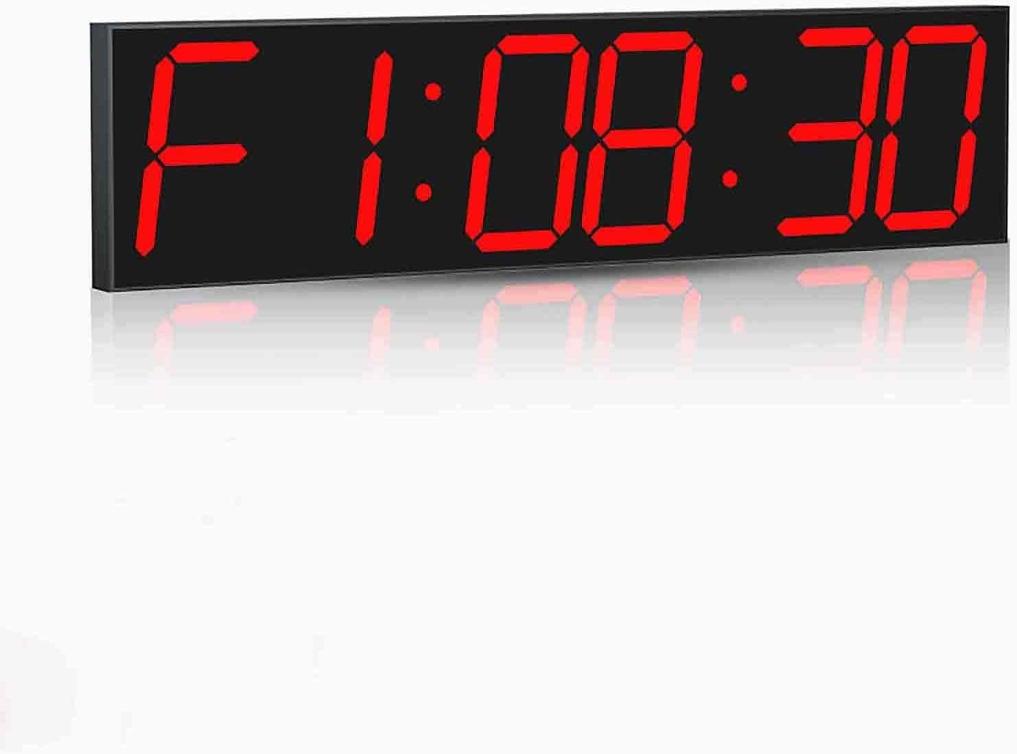 Oversize HIIT Interval Training Fitness Timer - APP Control, HIIT/MIIT/TABTA/EMOM1/EMOM2, Big WiFi LED Digital Wall Clock, Ideal for Gym Home Office Kitchen Sports Events