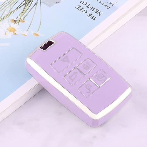 Miniatura 10 de SANRILY Funda para llavero de borde plateado para Land Range Rover Discovery Rover Sport 2018 2019 para Jaguar XF 2021 accesorios para llaves funda