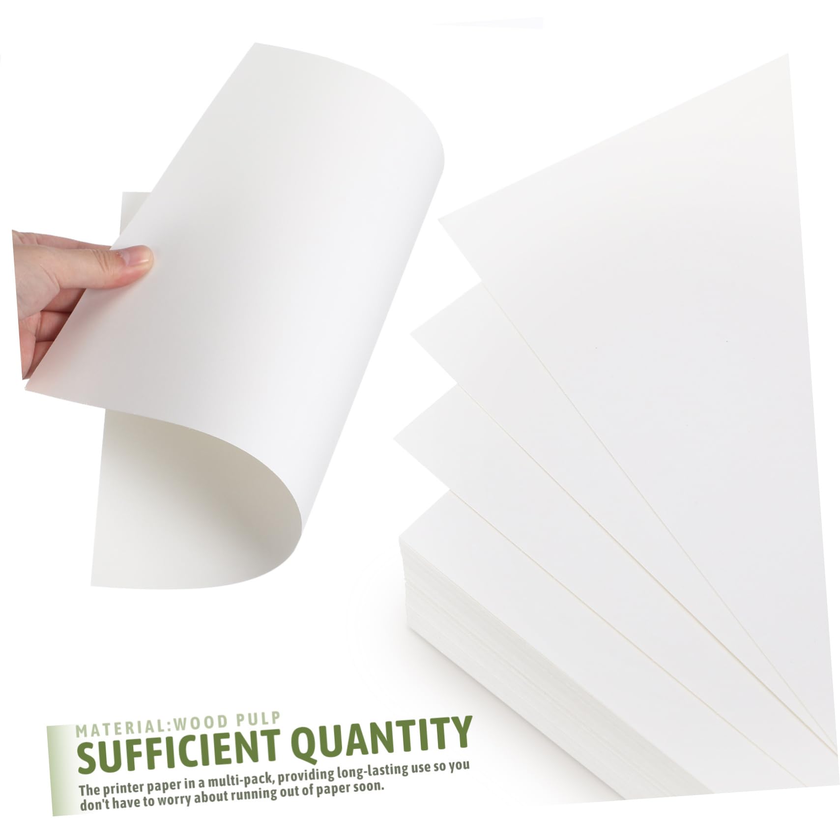 GALPADA A4 Druckerpapier 100 Blatt Fasern Beige mit Glatter Oberfläche und Kompakter Packung für Kleines Büro zum Effizienten Drucken