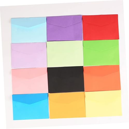 Miniatura 2 de FUNOMOCYA 100 mini sobres de sobres para tarjetas, sobres coloridos surtidos conjunto de sobres en blanco