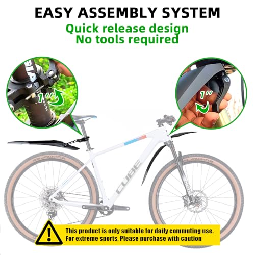 Guardabarros Ajustable para Bicicleta RBRL RL-910, Liberación Rápida Universal para Bicicletas MTB y Ebike 24-29 pulgadas miniatura 4