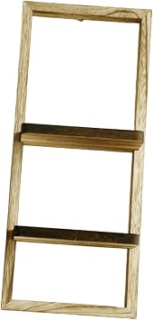 Shelf Wall Shelf Rustic Wall Mounted Wooden, for Dorm Room Living Room Bathroom, Khaki