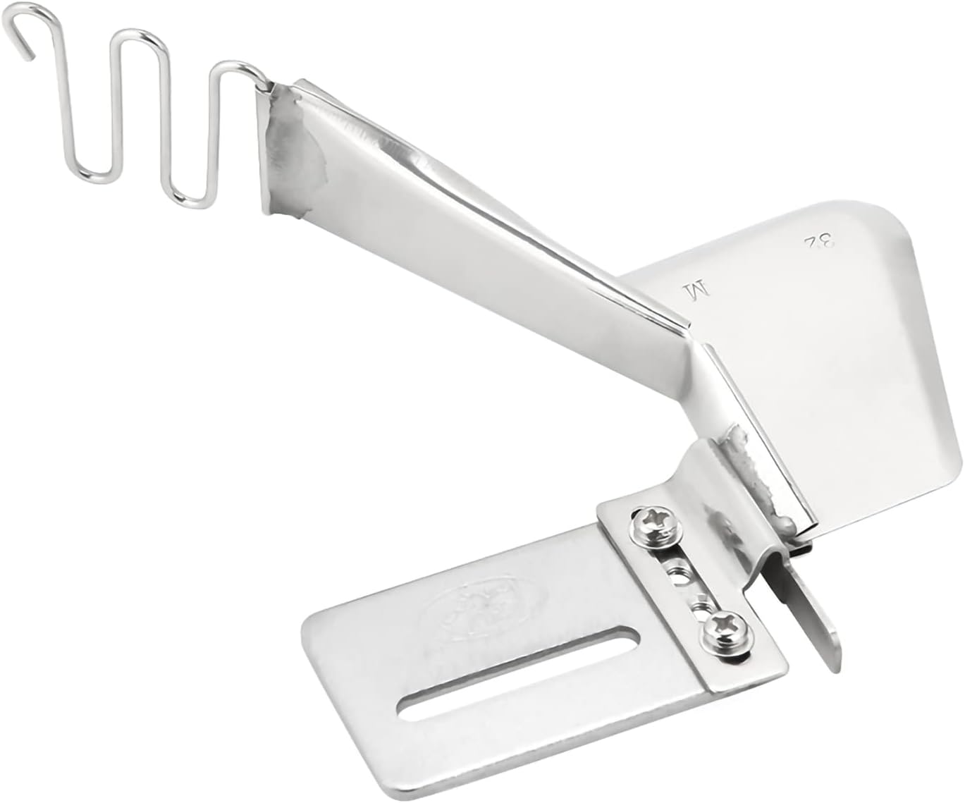 Industrial Sewing Machine Binding Attachment, Overlock Hemmer Folder for Curved Edges, Adjustable Bias Binder for Knitwear and Non-Woven Fabrics, Stainless Steel Sewing Machine Accessory