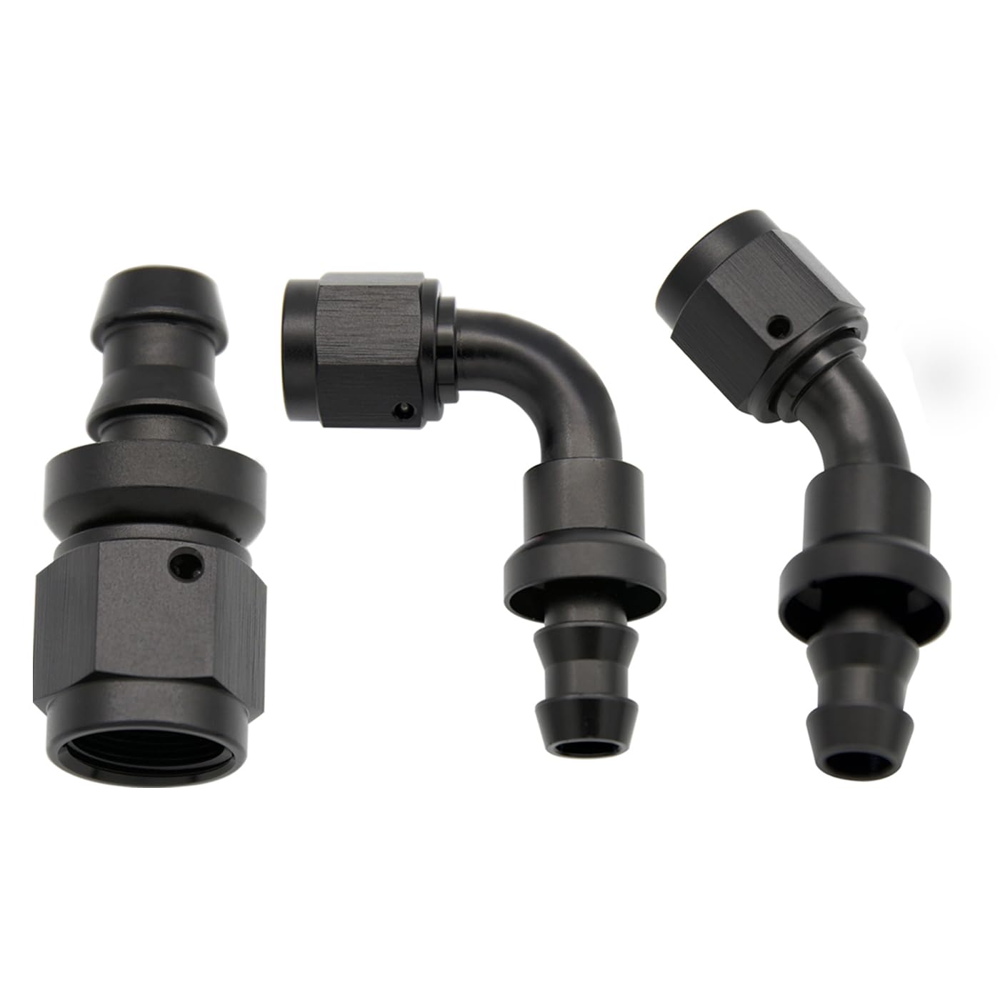 Adaptador AN6 contra fugas en manguera de combustible de goma recto 45 90 grados